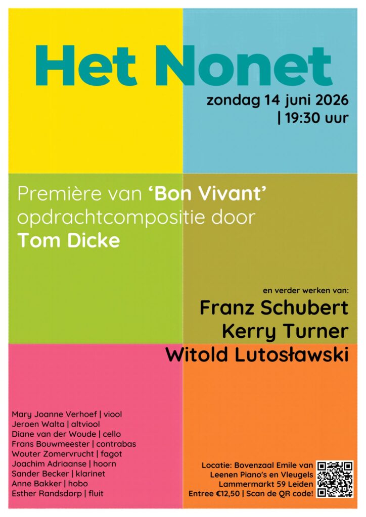 Flyer concert Het Nonet 14 juni 2026